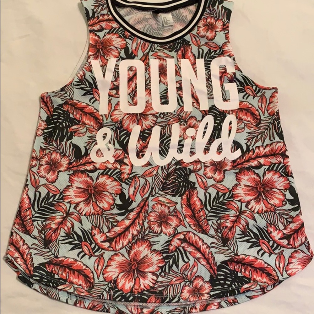 H&M Divided Tropical Floral top